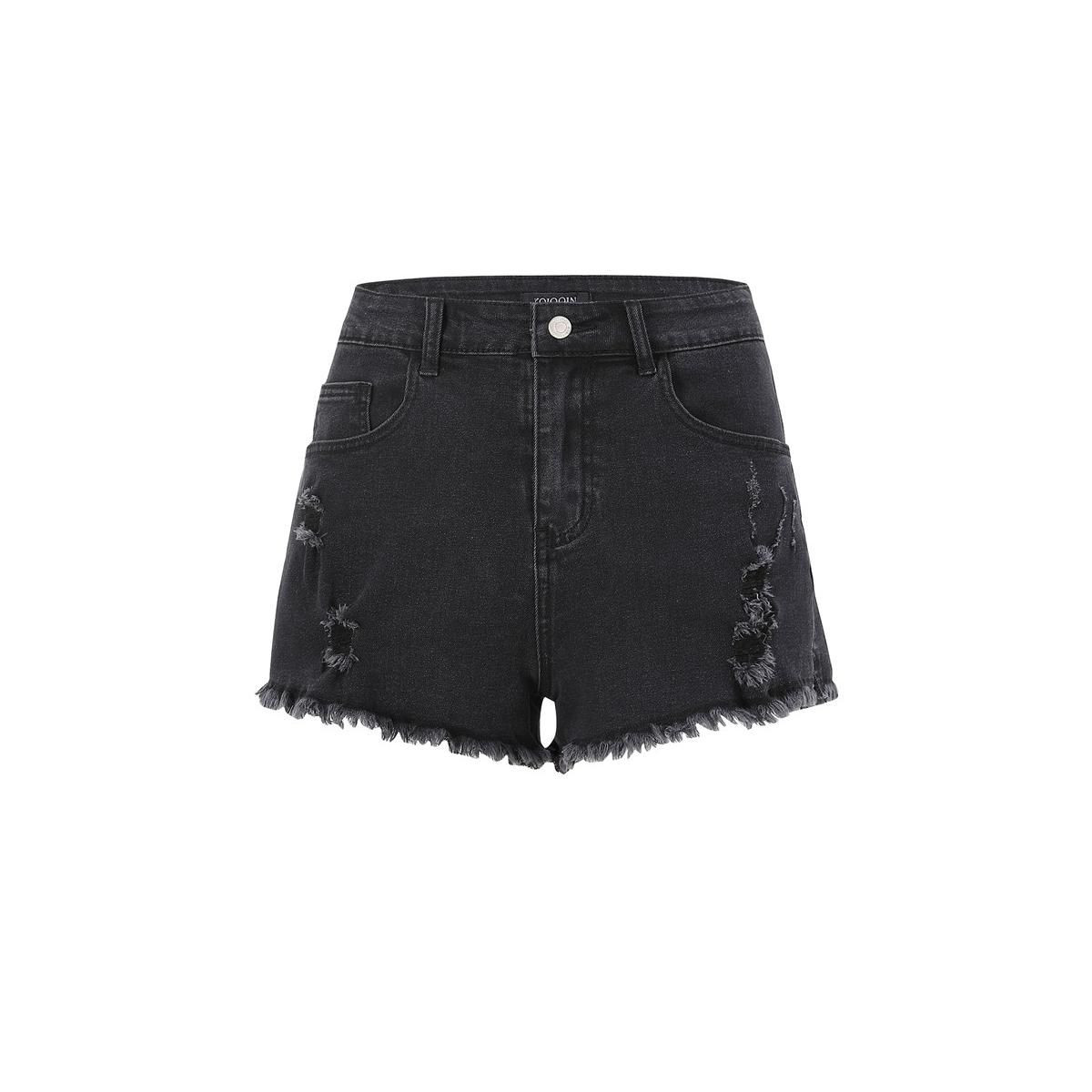 Womens Denim Shorts High Waisted Short Jeans Casual Summer Ripped Stretchy Jeans Shorts Frayed Ra... | Target