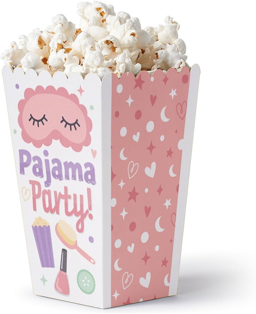 Big Dot of Happiness Pajama Slumber Party - Sleepover Favor Boxes, Birthday Party Popcorn Boxes, ... | Amazon (US)