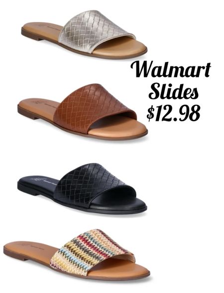Walmart new sandals slides. 

#sandals
#walmartfashion

Follow my shop @417bargainfindergirl on the @shop.LTK app to shop this post and get my exclusive app-only content!

#liketkit #LTKshoecrush #LTKfindsunder50
@shop.ltk
https://liketk.it/4yQuj

#LTKfindsunder50 #LTKshoecrush