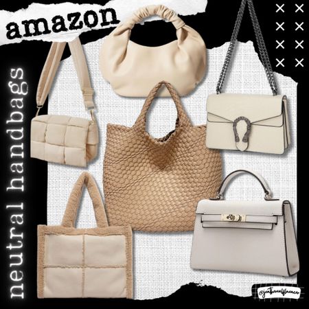 Amazon neutral handbags, Amazon, quilted bag; tote bag, woven, shoulder bag, padded, faux leather 

#LTKstyletip #LTKitbag #LTKSeasonal