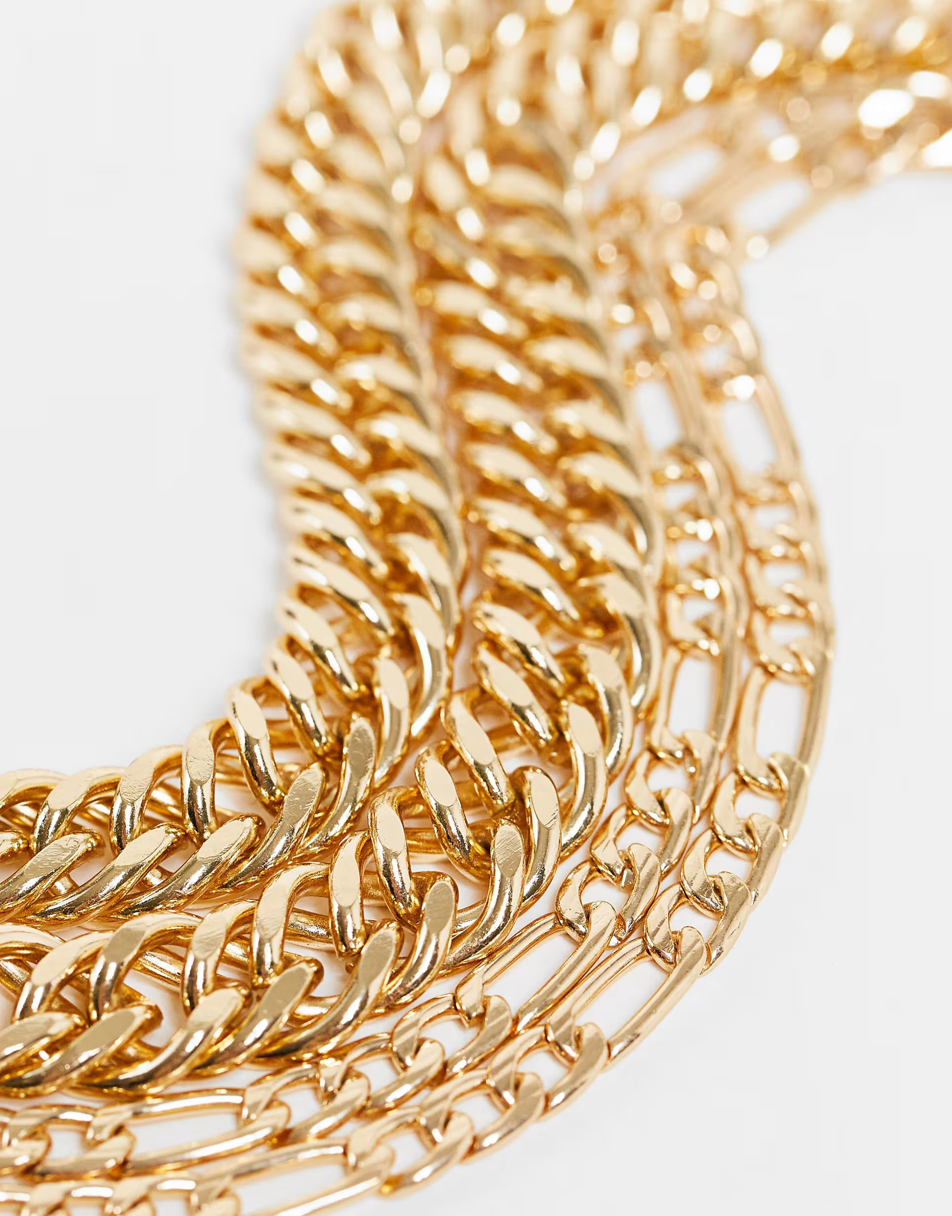 Pieces mixed chain necklace in gold | ASOS (Global)