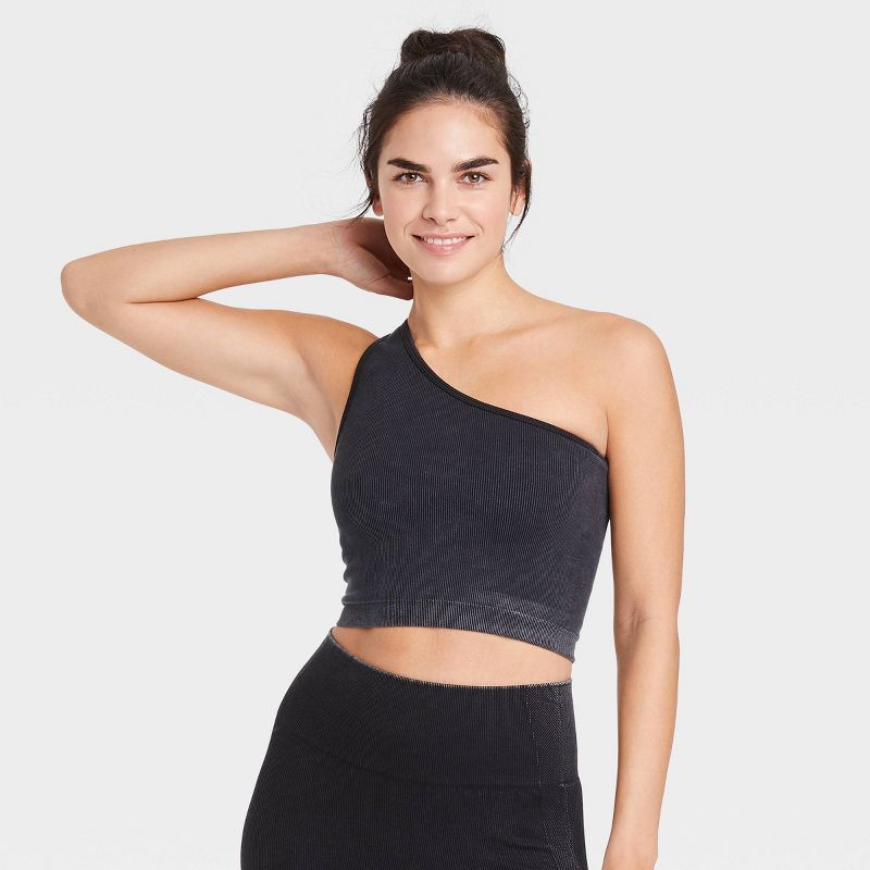 Women's Ribbed Seamless One Shoulder Bra - JoyLab™ | Target