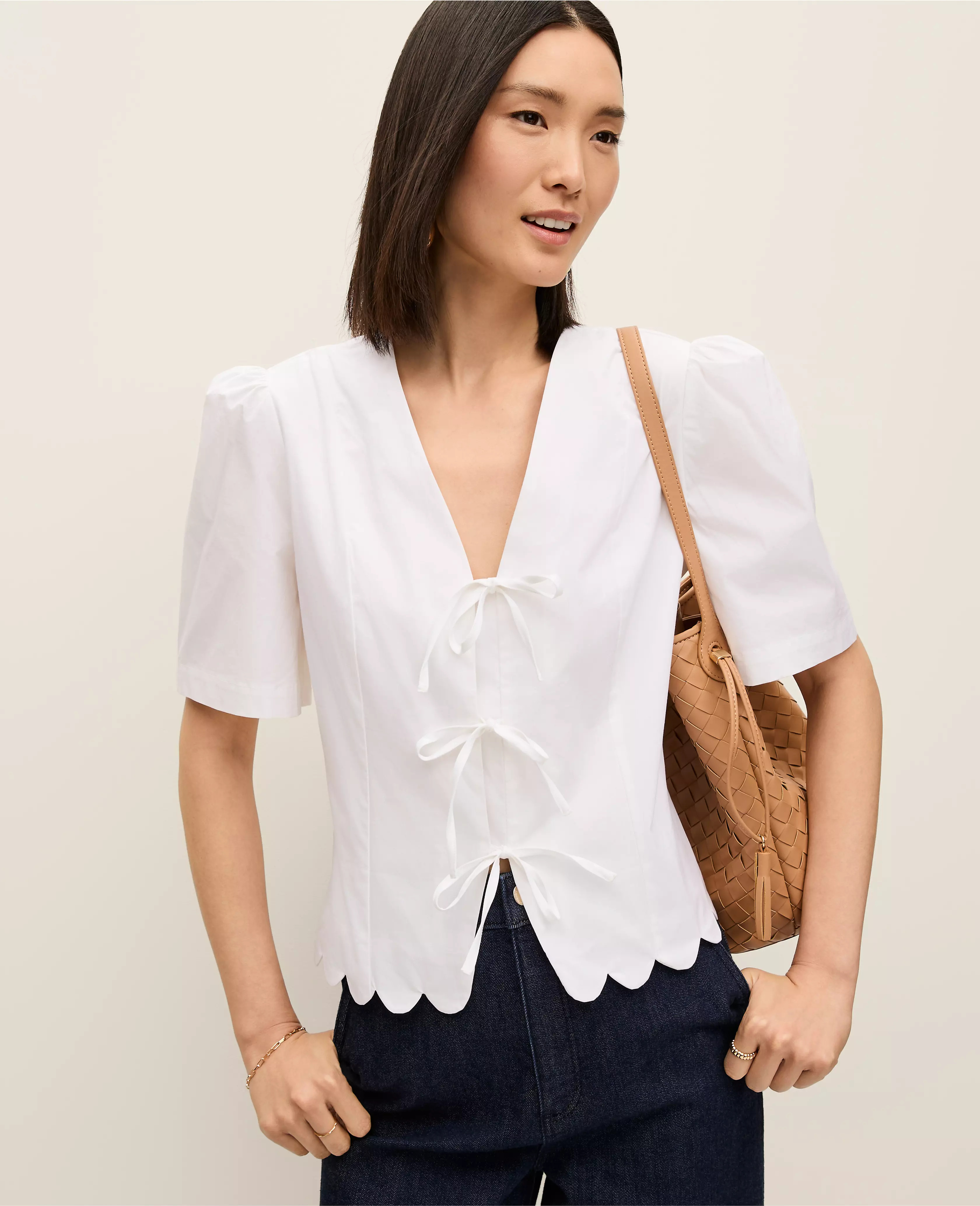 Tie Front Blouse | Ann Taylor