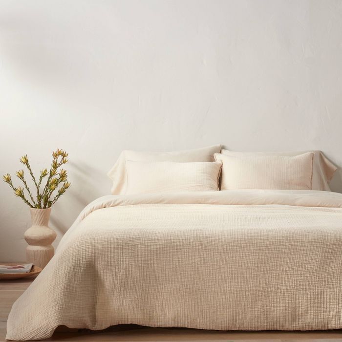 Textured Chambray Cotton Duvet & Sham Set - Casaluna™ | Target