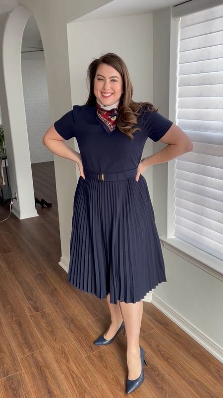 Workwear Outfit Ideas - Save this post if you’re looking for office outfits! 

This dress is 25% off today! 

Follow for more business professional outfits, business casual outfits, smart casual outfits, and workwear outfit ideas! 

#LTKcurves #LTKsalealert #LTKworkwear