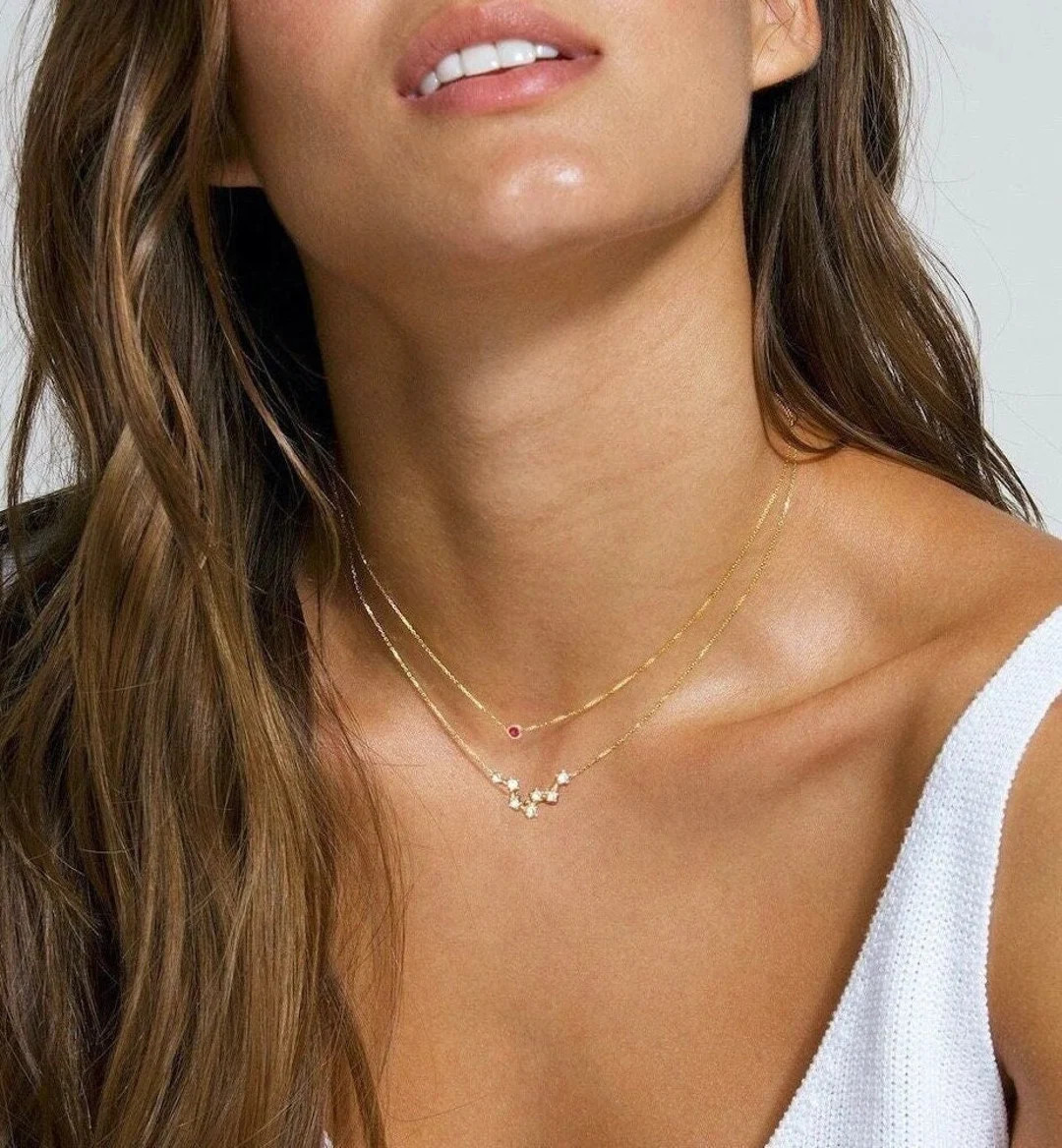 Zodiac Birthstone Necklace Constellation Gift Jewelry - Etsy | Etsy (US)