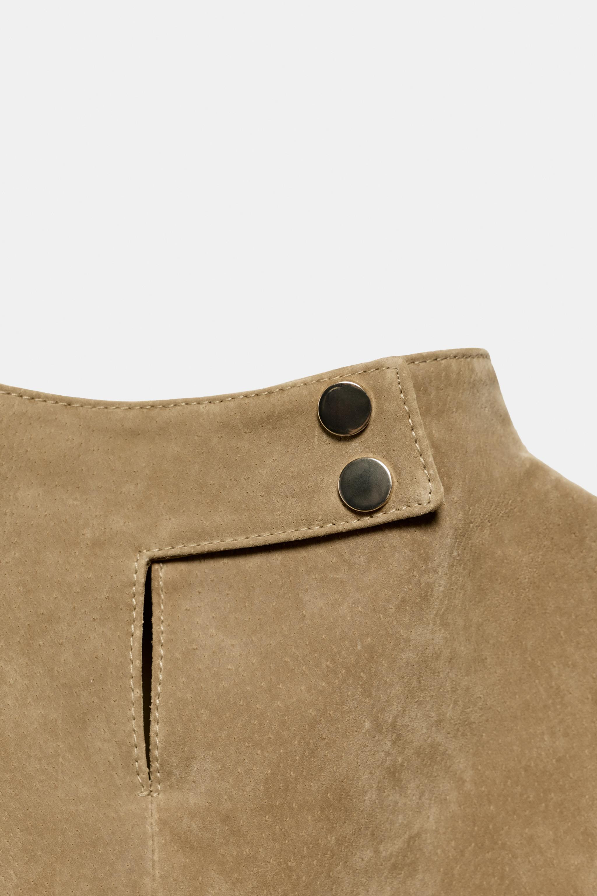 100% SUEDE LEATHER TOP | Zara US