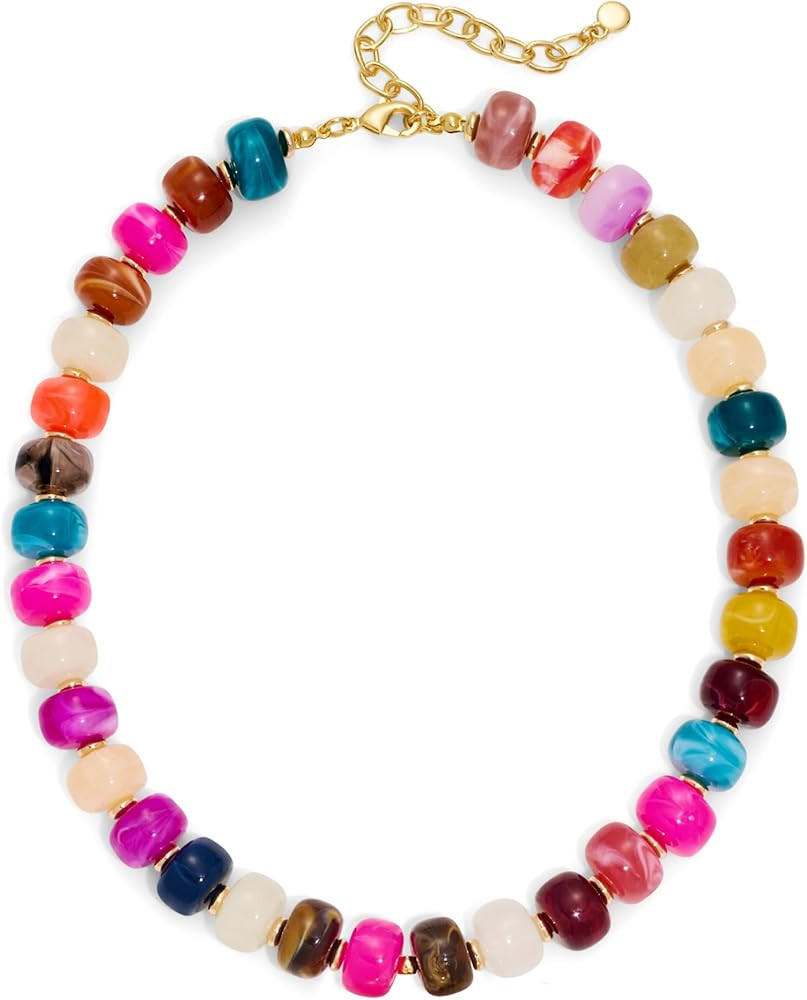 LILIE&WHITE Resin Chunky Beaded Necklace for Women Minimalistic Modern Statement Necklace Jewelry... | Amazon (US)