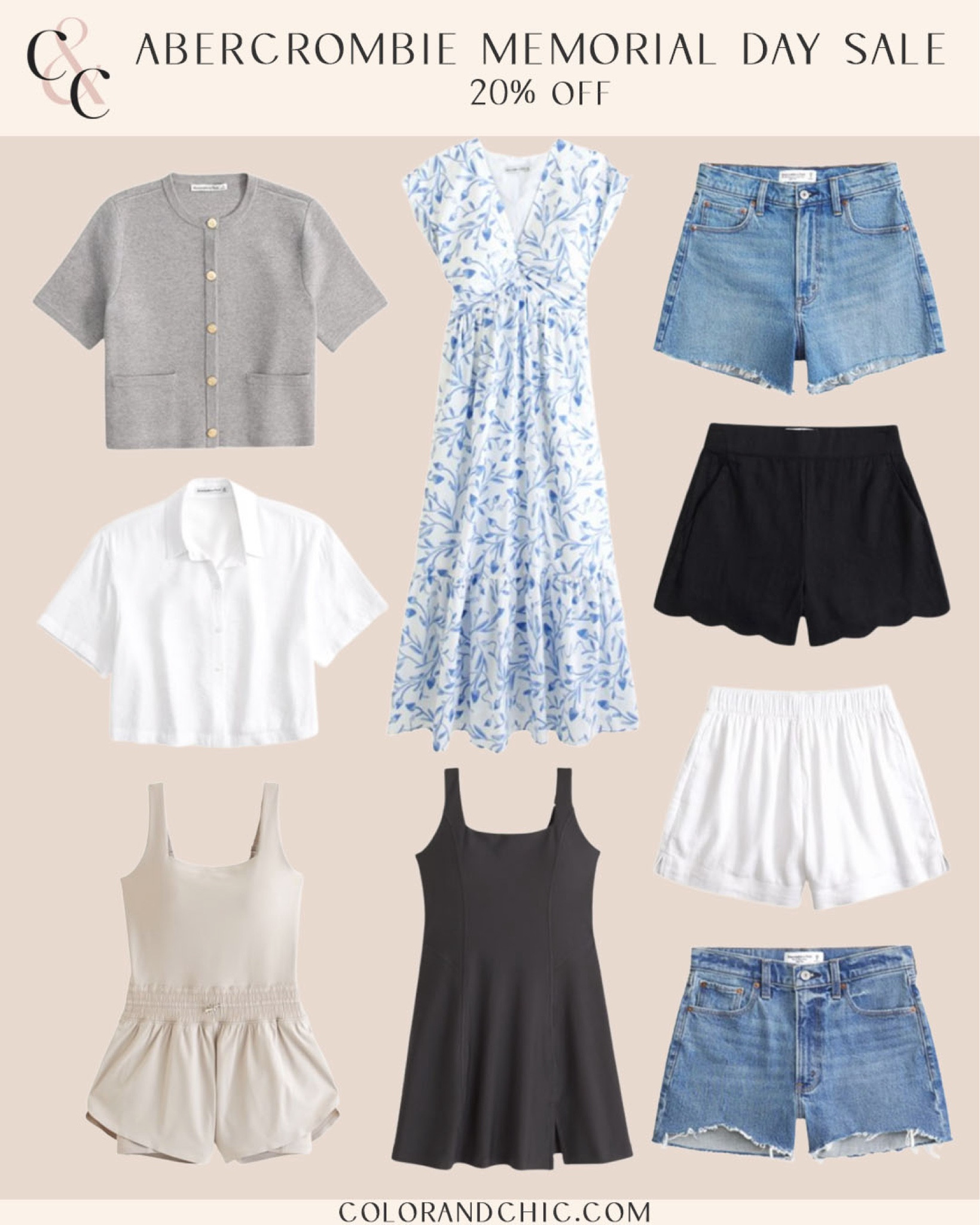 Abercrombie Memorial Day Sale with 20% off almost everything! Including shorts, dresses, tops and more 

#LTKSeasonal #LTKSaleAlert #LTKStyleTip