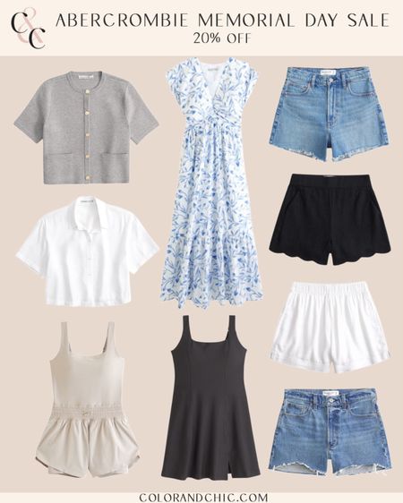 Abercrombie Memorial Day Sale with 20% off almost everything! Including shorts, dresses, tops and more 

#LTKSeasonal #LTKSaleAlert #LTKStyleTip