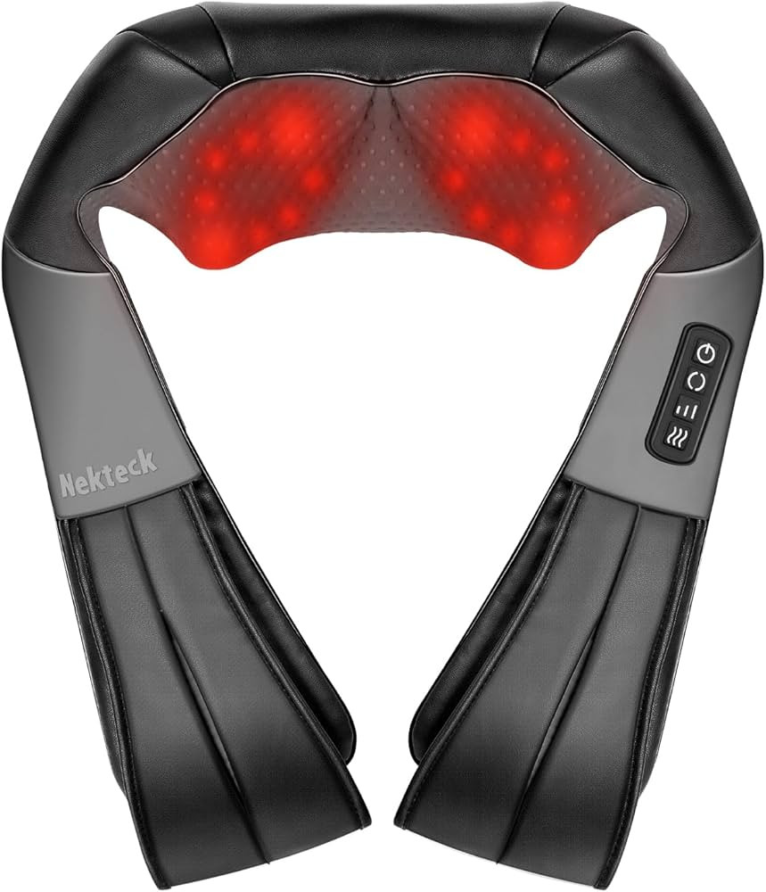 Nekteck Shiatsu Neck Massager for Pain Relief Deep Tissue with Heat, 3D Kneading Massage Pillow B... | Amazon (US)