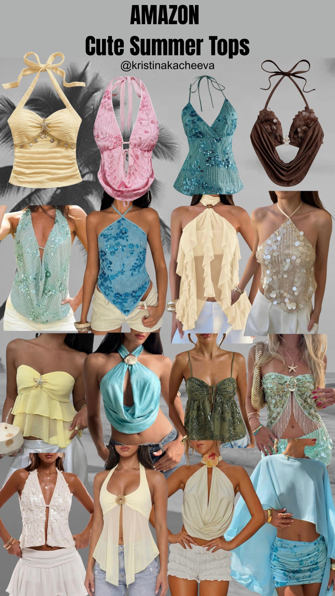 Cute summer tops from Amazon!
Sequin, beaded, ruffle, cropped and fringed. Perfect for summer party, beach party or a casual vacation stroll. Great price and fast shipping. 
#amazon #top #summertops #summeroutfits #vacationoutfitsbeach 
#sequin #beaded #amazonfinds

#LTKgrwm #LTKootd #LTKTravel