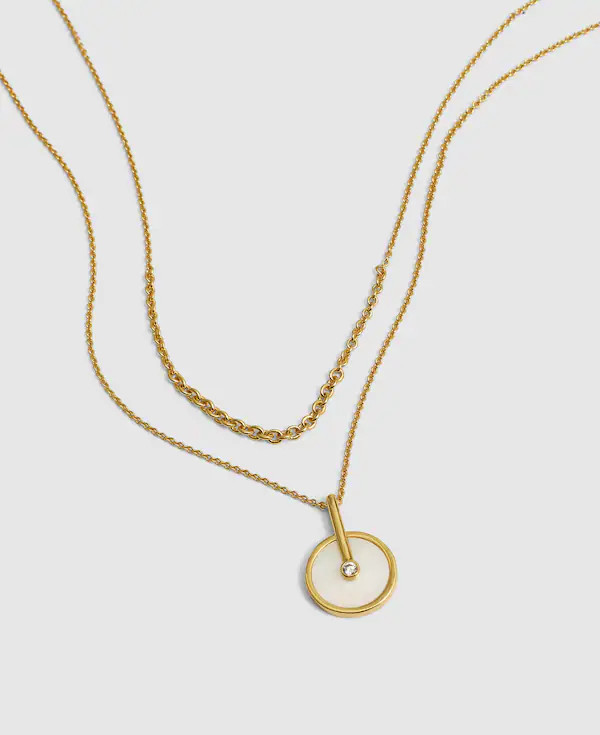 Two-Pack Stone Inlay Coin Necklace Set | Madewell