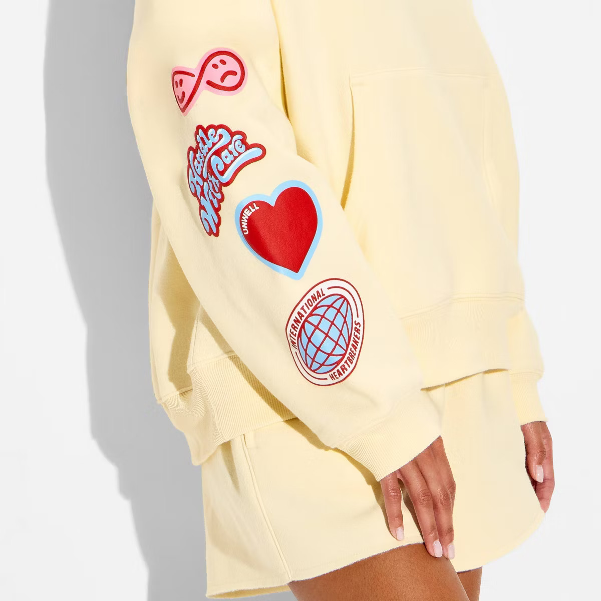 Women's Unwell Graphic Hooded Pullover Sweatshirt - Yellow | Target