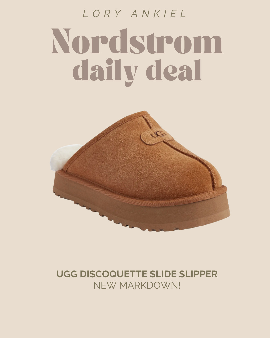 Nordstrom Daily Deal! - UGG Discoquette Slide Slipper

#giftsforher #cozy 

 #LTKGiftGuide #LTKselfcare #LTKSaleAlert