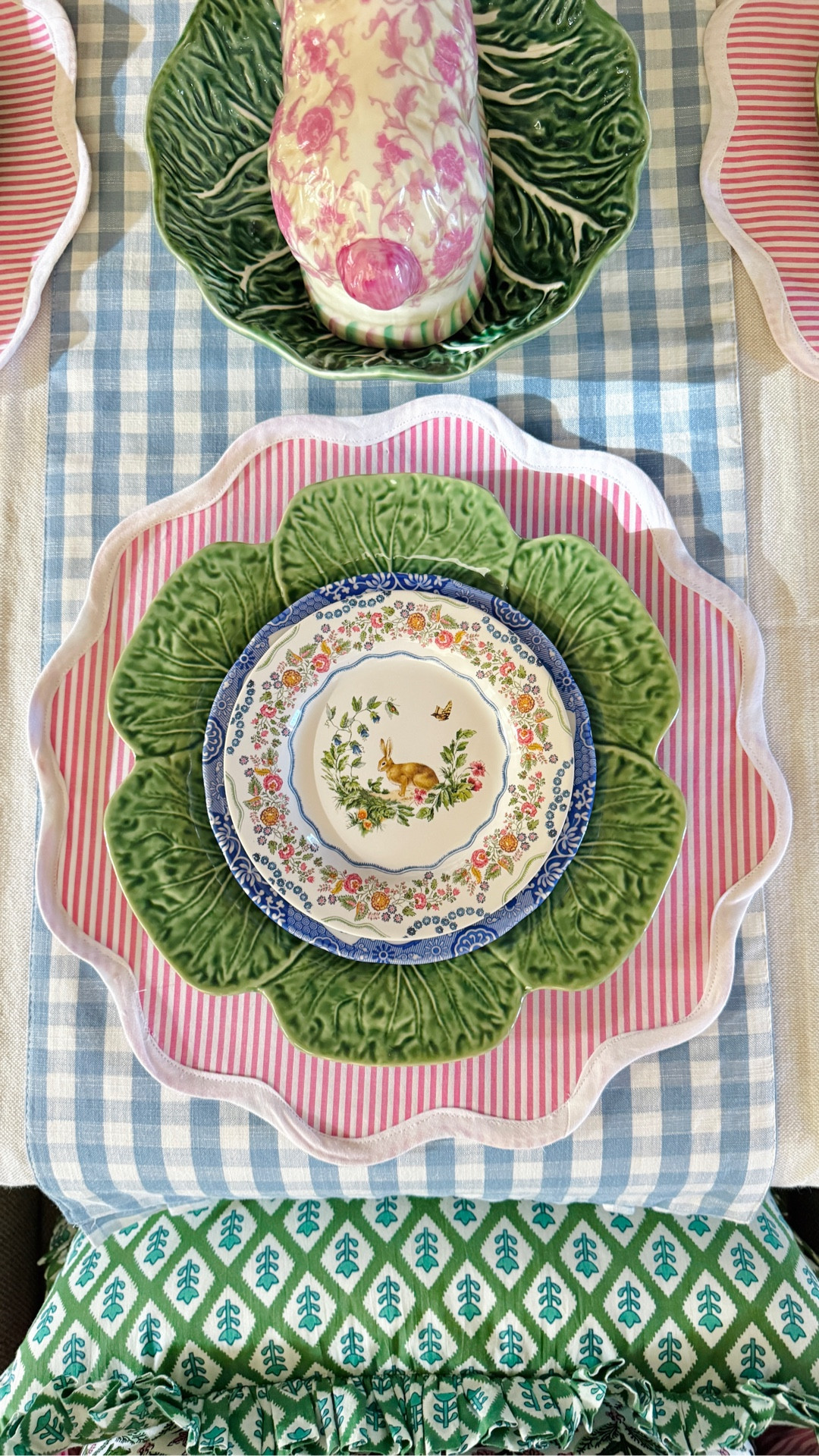 These little Botanical Bunny plates from @potterybarn are the most adorable finishing touch for my Easter table! Mine were shipped and delivered the very next day (so fast and they’re on clearance!). They have the perfect colors to mix with cabbageware and my Spode Blue Italian to make a super special stack😍

#eastertable #springdecor

#LTKSeasonal #LTKHome