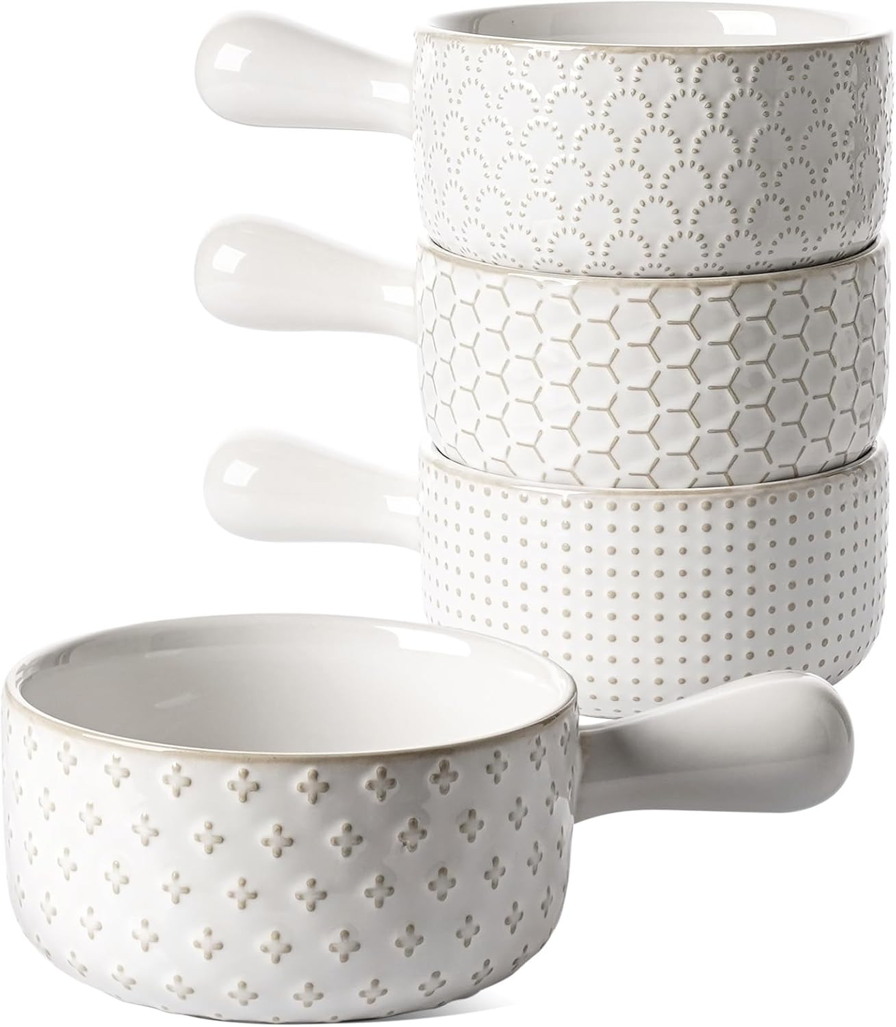 LE TAUCI French Onion Soup Bowls, 18 Ounce Soup Bowls With Handles for Chili, Beef Stew, French O... | Amazon (US)