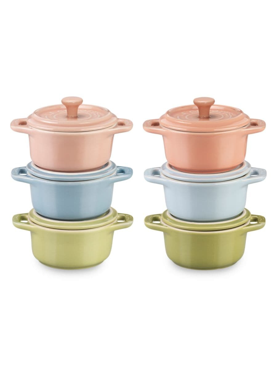 StaubCeramic 6 Piece Mini Round Cocotte Set | Saks Fifth Avenue