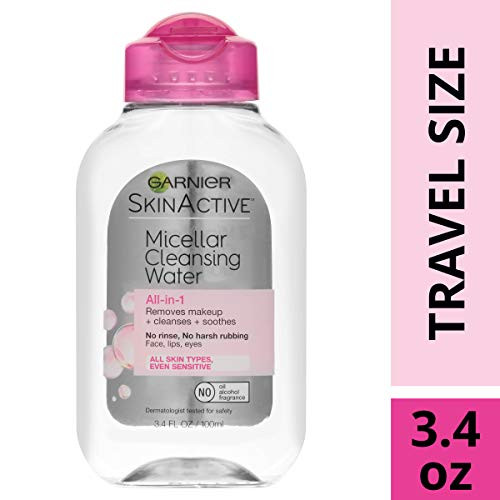 Garnier SkinActive Micellar Cleansing Water, All-in-1 Makeup Remover and Facial Cleanser, For All Skin Types, 3.4 Fl Oz (Pack of 1) | Amazon (US)