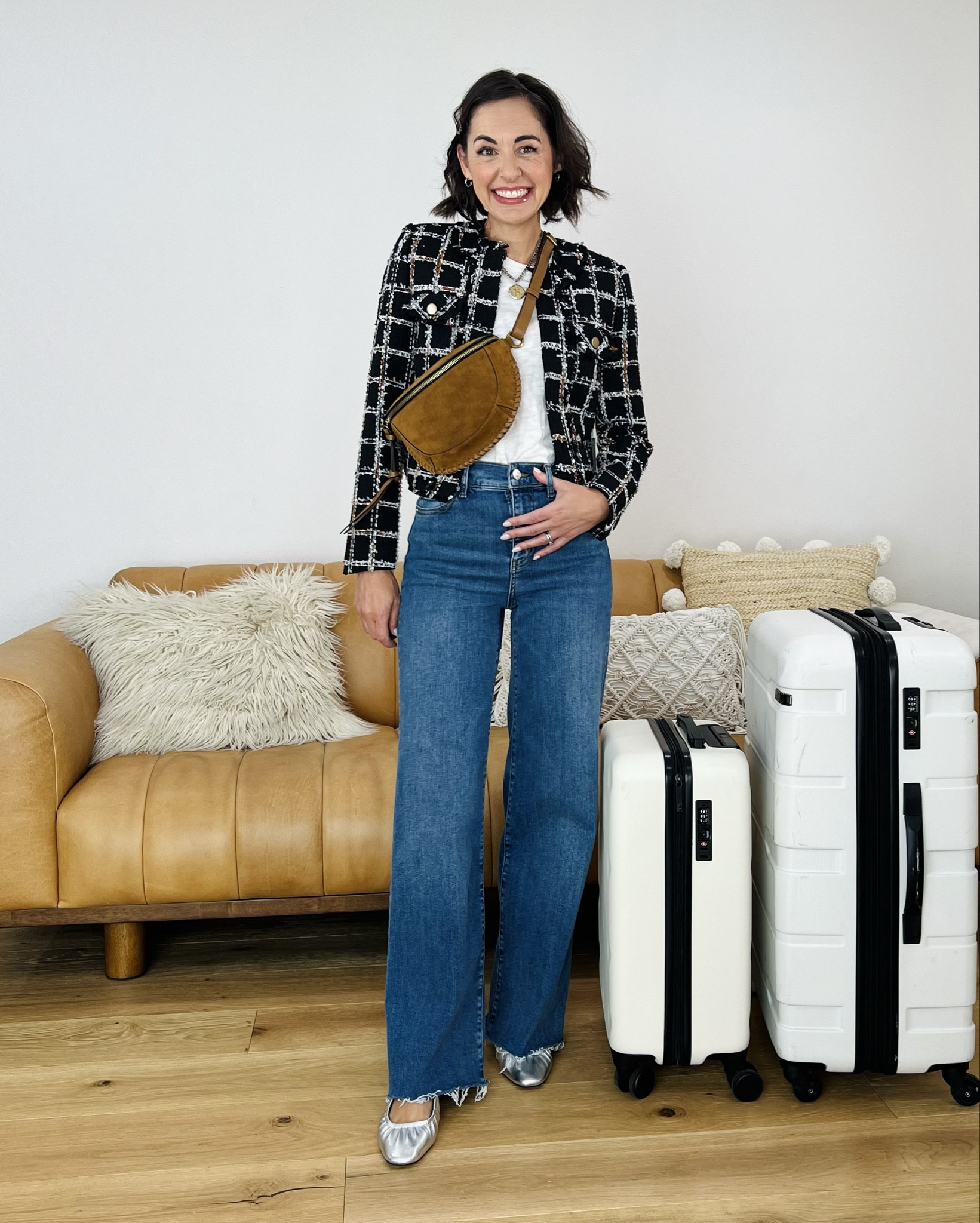 3 Travel Outfit options for the LTK Conference in Dallas Texas and they start with my favorite outfit combination and  include 4 pieces from my proven packing list available @Nordstrom now 
1. Two-Tone Jewelry
2. Flats
3. Belt Bag
4. Bulkiest Layer. 

#NordstromPartner

#LTKTravel #LTKCon