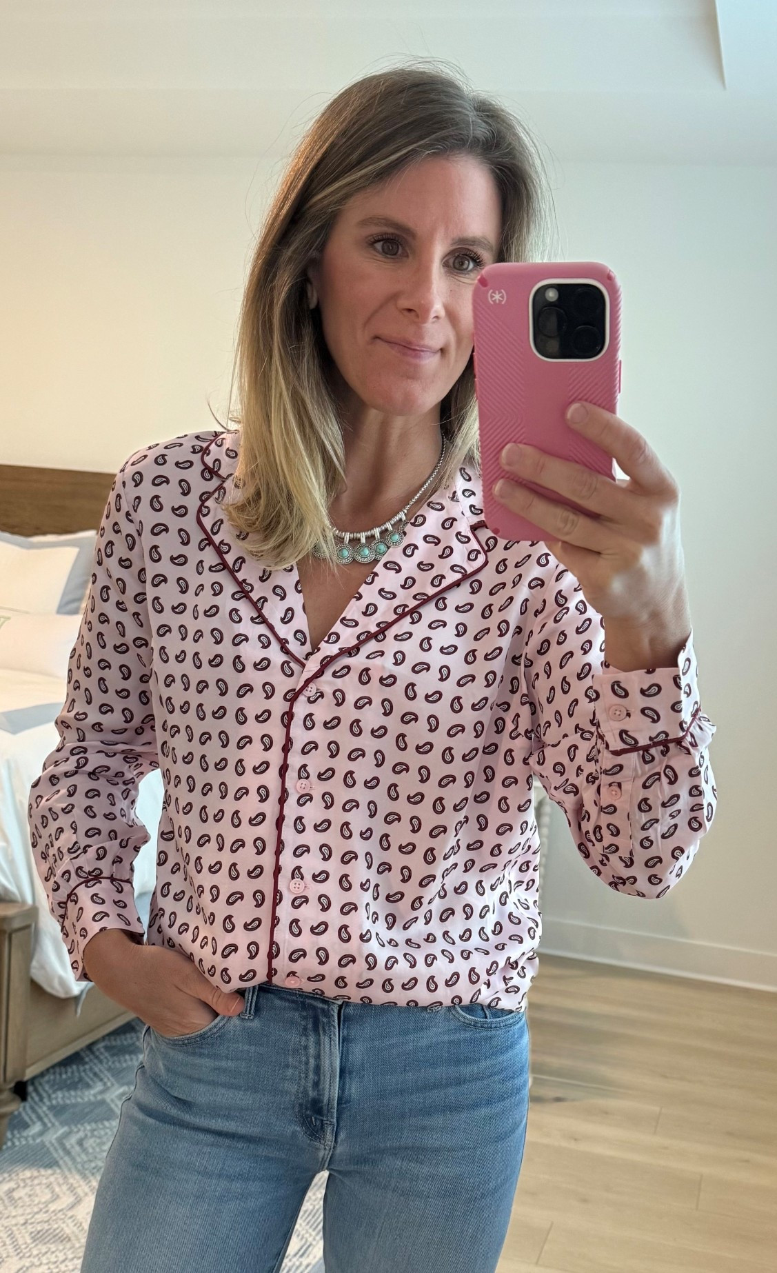 Perfect shirt for casual Sundays and the holidays 

Wearing an XS

#LTKSaleAlert #LTKOver40 #LTKHoliday