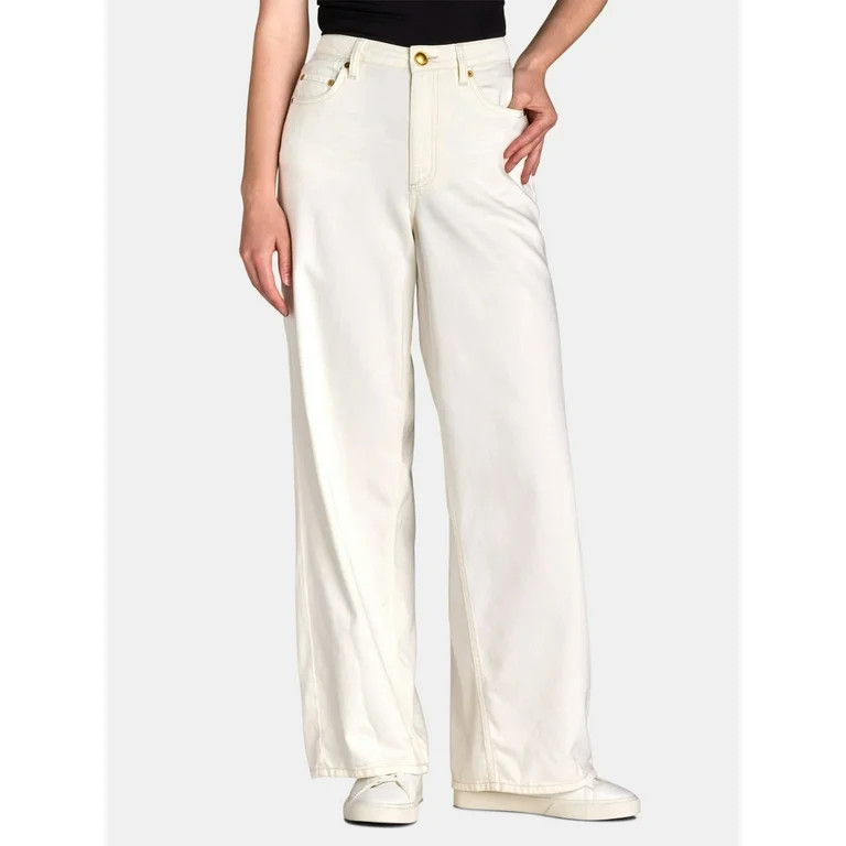 Time and Tru Women's Wide Leg Pants, Inseam 31", Sizes 2-20 | Walmart (US)