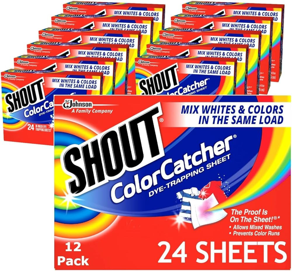 Shout Color Catcher Sheets for Laundry, Maintains Clothes Original Colors, 24 Count - Pack of 12 ... | Amazon (US)
