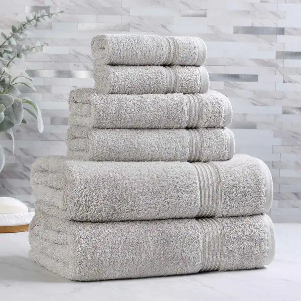 Superior Heritage Egyptian Cotton Absorbent 6-Piece Towel Set - Bed Bath & Beyond - 3285125 | Bed Bath & Beyond