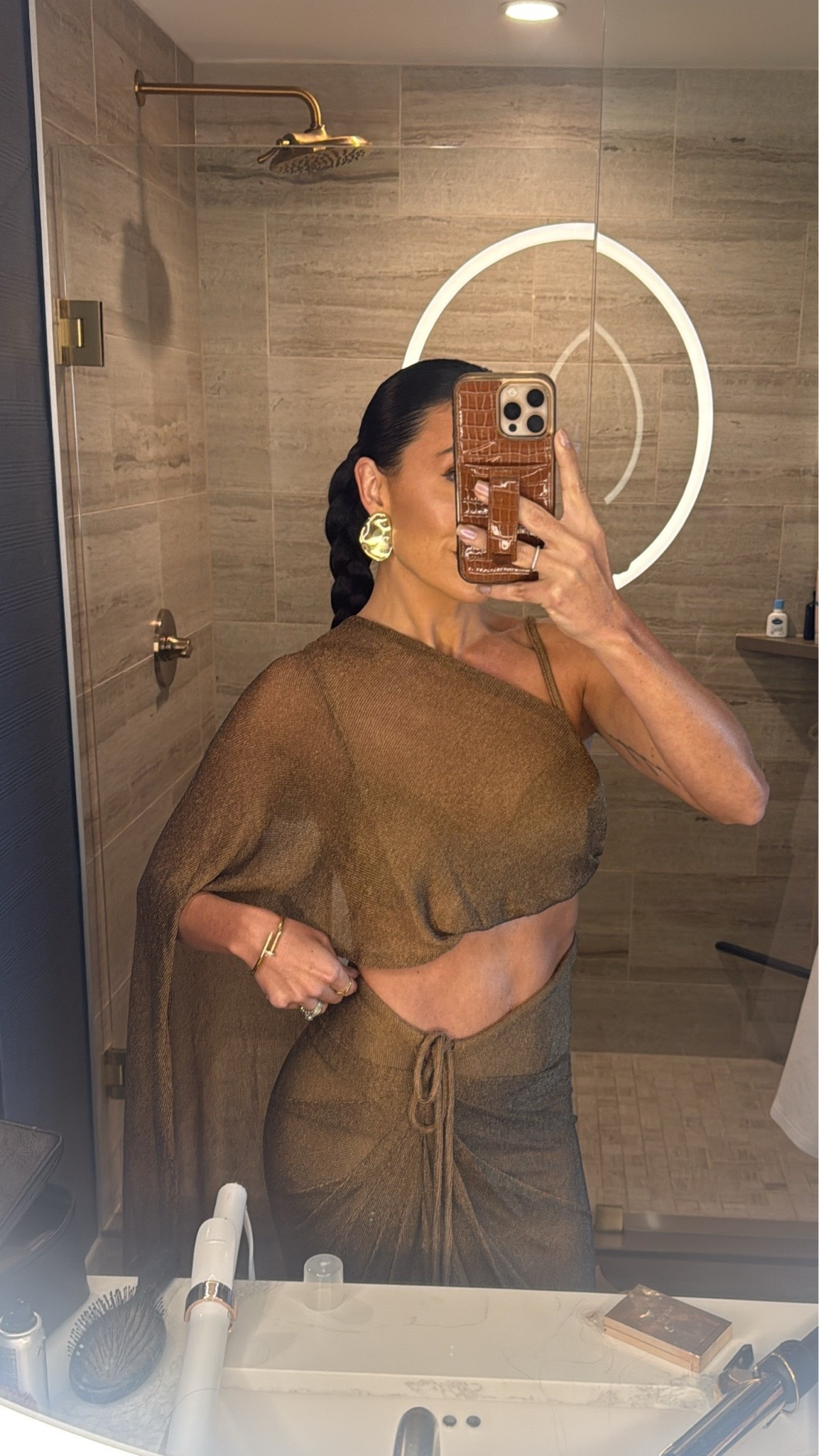 Sneak peek of tonight’s party outfit! Wearing JLUX 
CAPE BRA TOP SIZE SMALL
SKIRT SIZE XS 
AMAZON ACCESSORIES

#LTKCon #LTKootd #LTKWedding