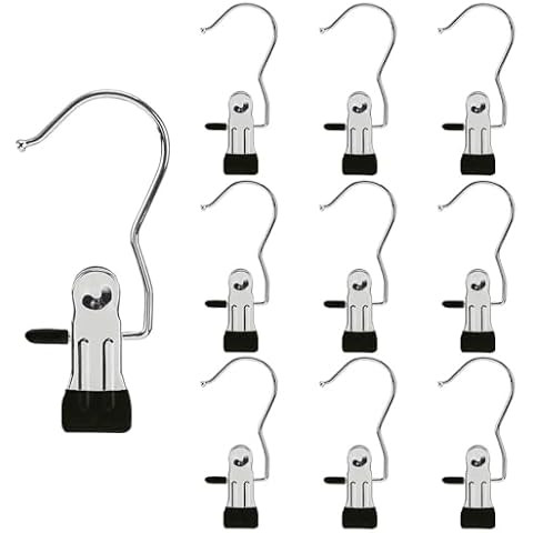 Hangers Clips,Stainless Hooks for Closet Hooks,Laundry Hanging Hooks,Travel Portable Clothes,Boot... | Amazon (US)