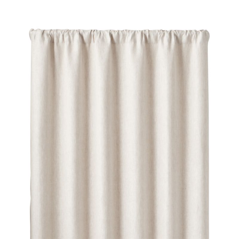 Largo Natural Linen 50"x108" Curtain Panel + Reviews | Crate and Barrel | Crate & Barrel