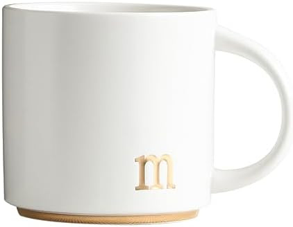 COLLECTIVE HOME - Monogram Ceramic Mugs, 15 oz Golden Initial Coffee Cups, Elegant Alphabet Tea M... | Amazon (US)