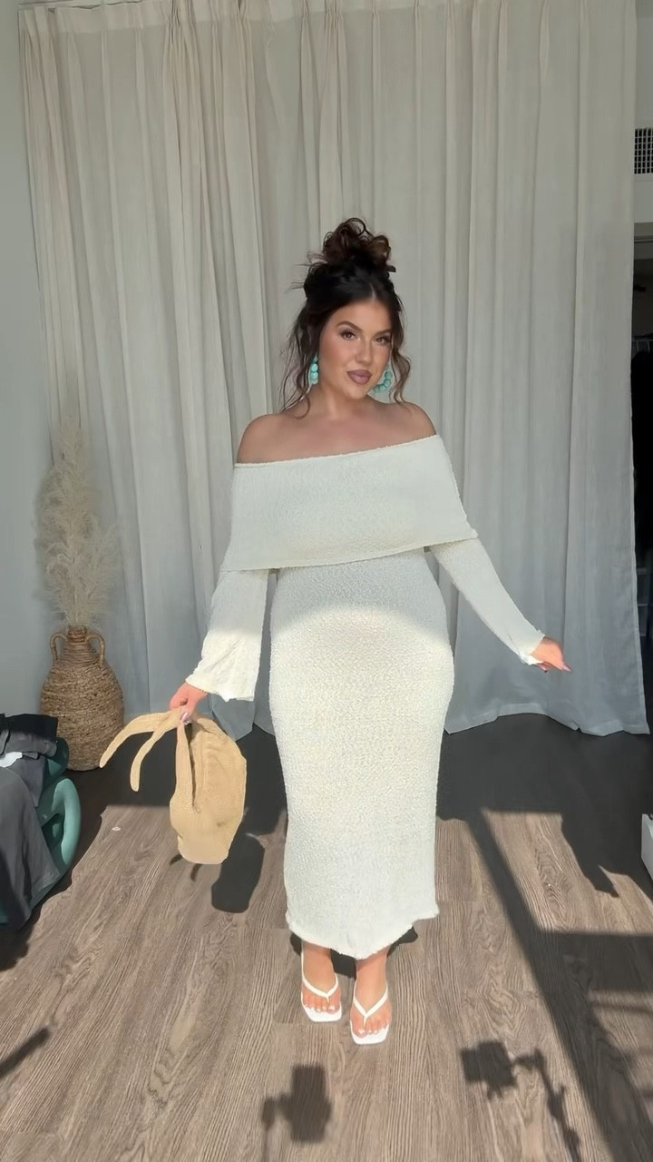 This dress gives perfect vacation vibesss 🌴 it’s super stretchy, comfortable and lightweight; perfect for hot weather! The dress is sheer so I’m wearing the most comfortable shapewear underneath! Wearing a L in both my dress and shapewear, red earrings are OOS so I linked similar styles ✨

#LTKTravel #LTKMidsize