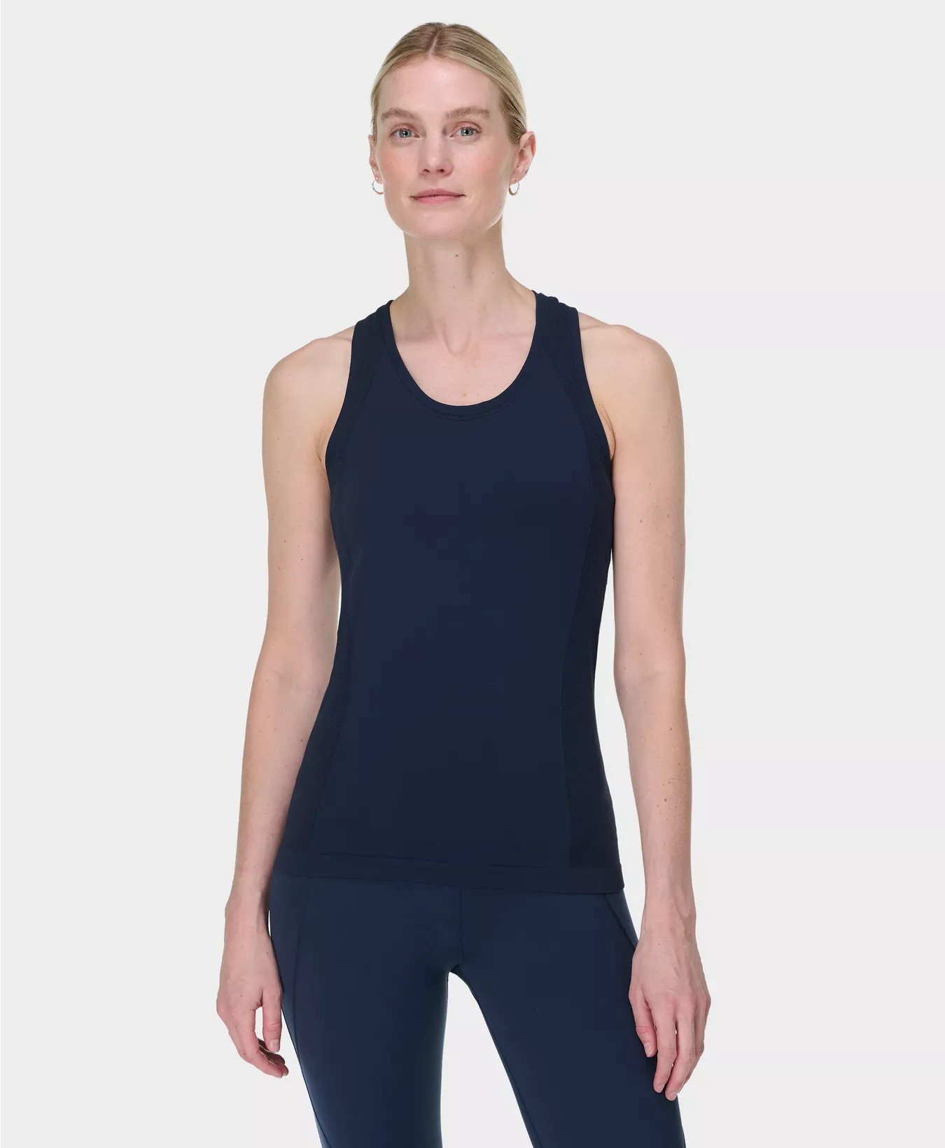 Athlete Seamless Gym Vest - Navy Blue | Women's Vests | Sweaty Betty | Sweaty Betty UK