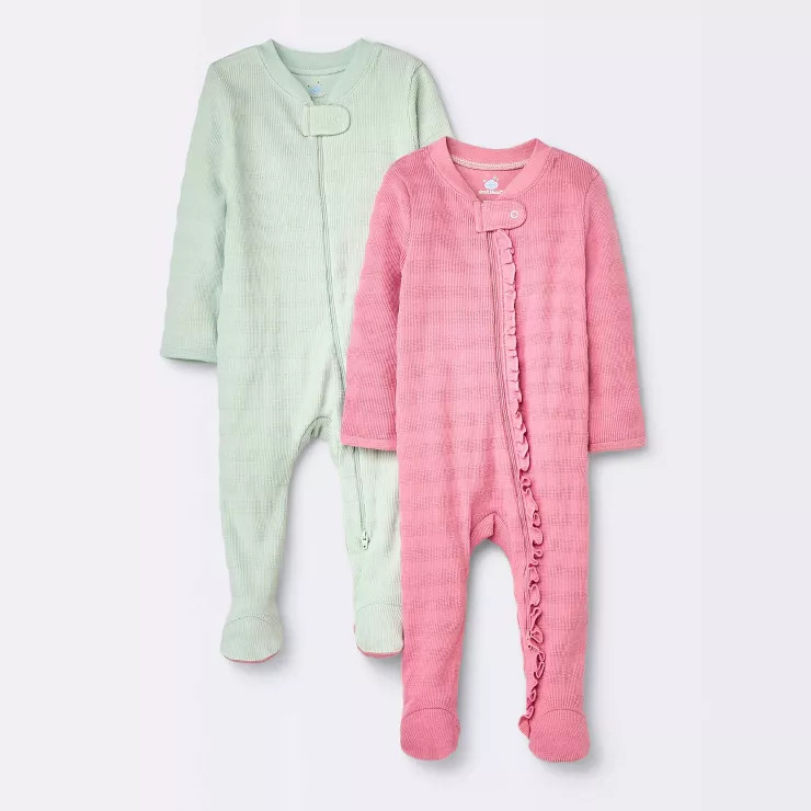 Baby 2pc Waffle Sleep N' Play - Cloud Island™ Pink | Target