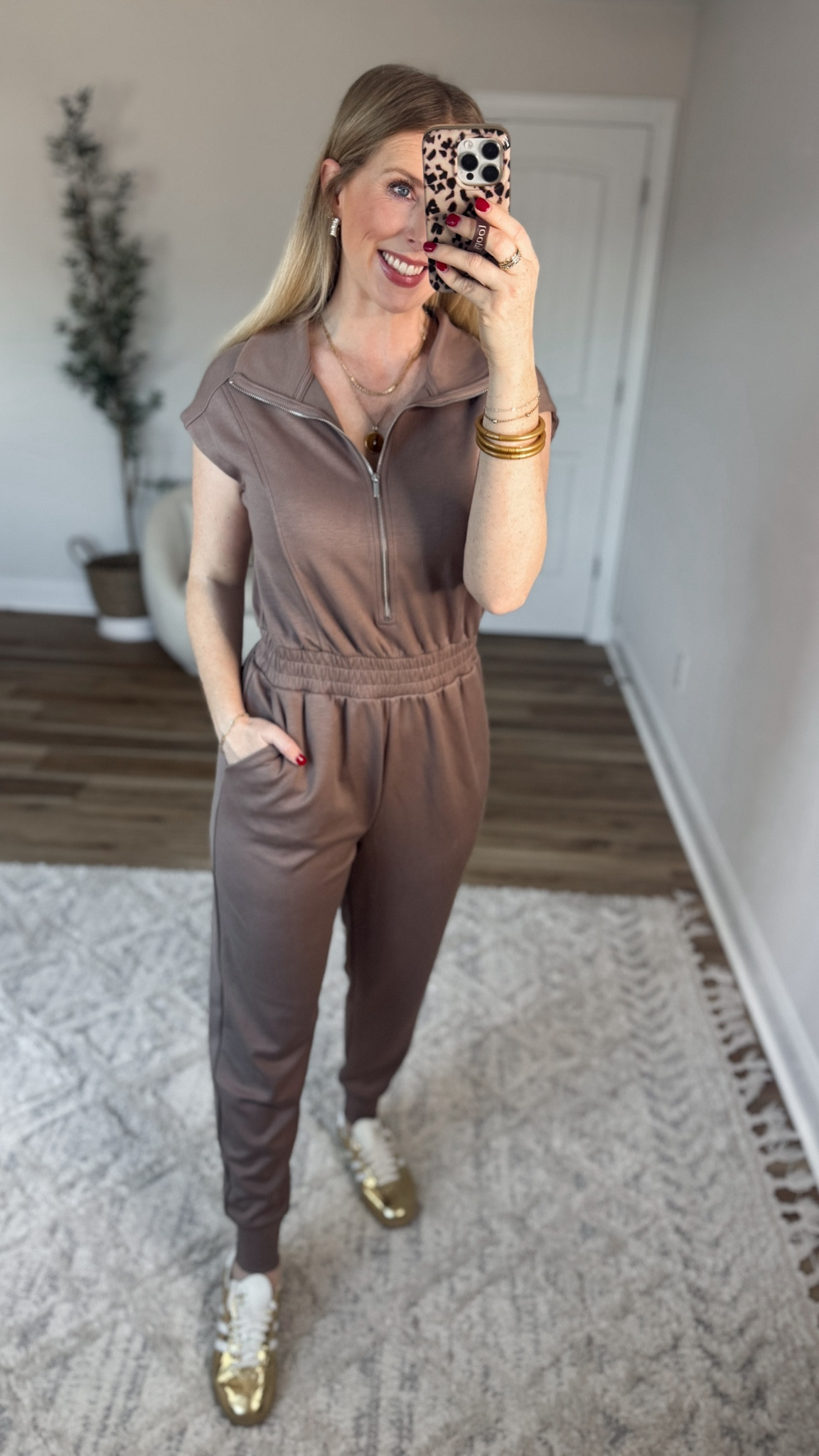 Weekend Walmart Wins try-on
ScubaKnit jumpsuit- small [go with smaller size] 

#LTKFindsUnder50 #LTKootd
