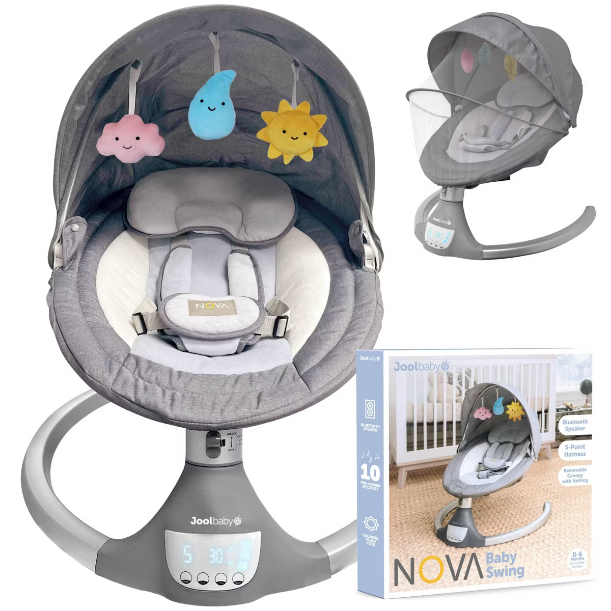 JOOL BABY Nova Motorized Infant Baby Swing - Gray (2024 version) | Target