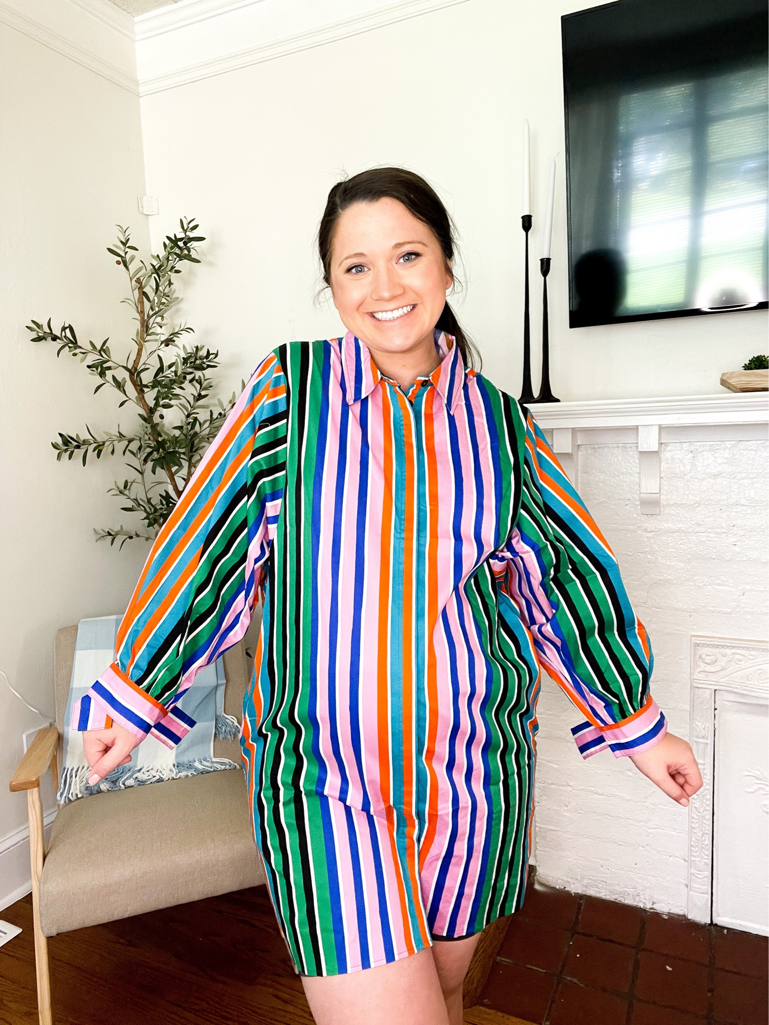 Shirt dress.  Summer dress. Summer outfit. Walmart. Striped dress. Work dress. Work outfit 

#LTKstyletip #LTKworkwear