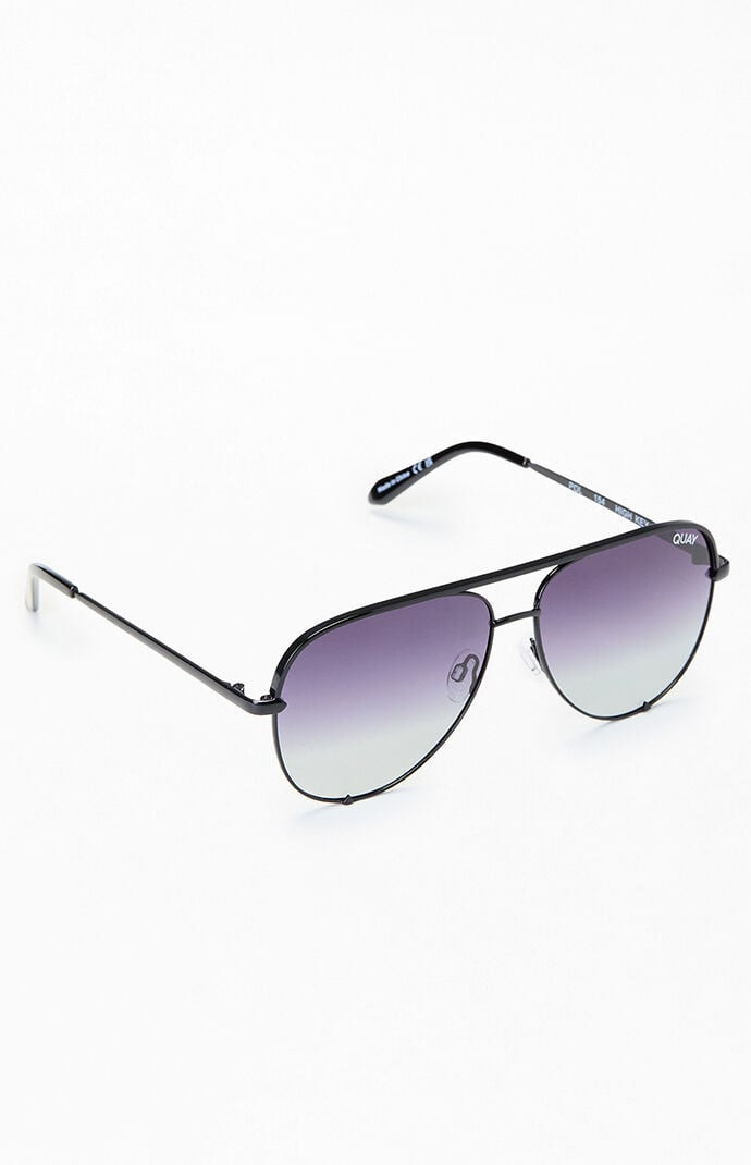 Quay High Key Aviator Sunglasses in Black | PacSun