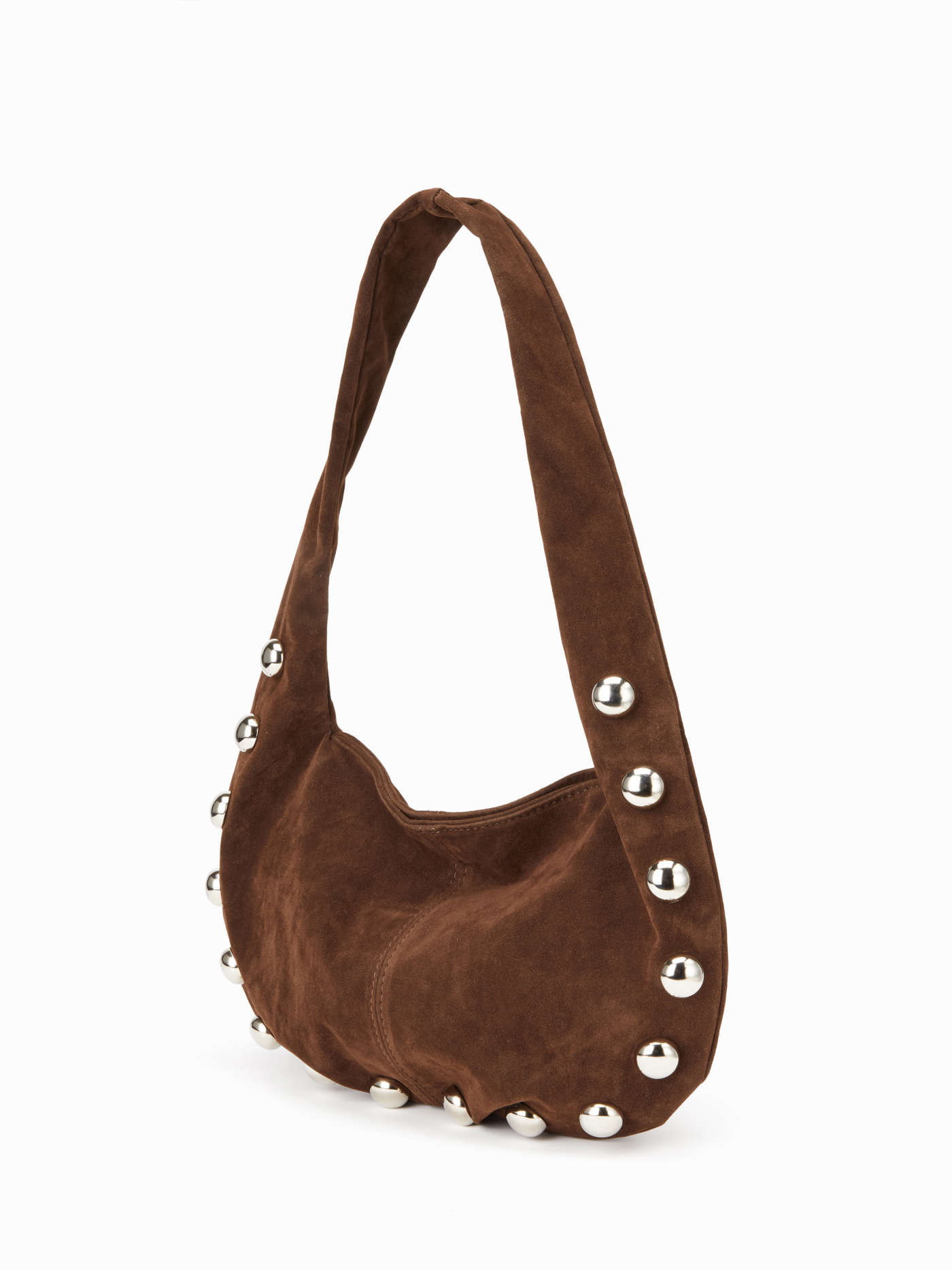 Suede STUDDED FAUX SUEDE SHOULDER BAG For Daily Casual Date Music Festival/Live House | Cider