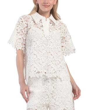 Lace Collared Top | TJ Maxx