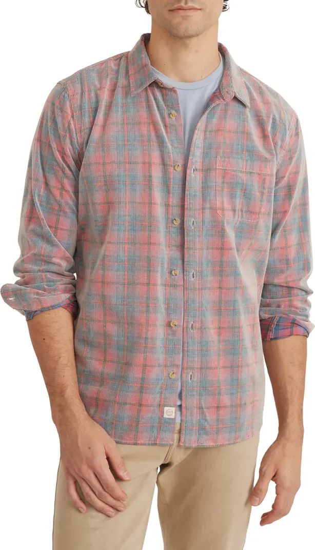 Plaid Lightweight Corduroy Button-Up Shirt | Nordstrom