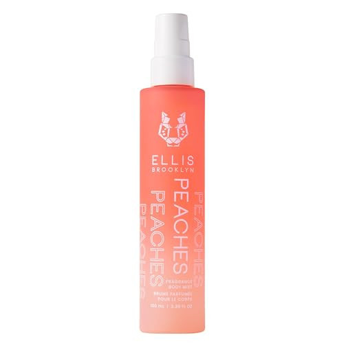 Ellis Brooklyn PEACHES Fragrance Mist - Fruity Floral Perfume Mist For Women with Sweet Peach, Rosebud, & Sandalwood, Vegan Perfume Made In The USA, 100ml 3.38 Fl Oz | Amazon (US)