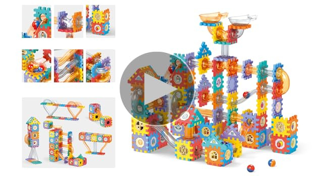 iBzecvi Marble Run Race Track Building Blocks, 286 Pcs STEM Building Toys for Kids Ages 4-12, Early  | Amazon (US)