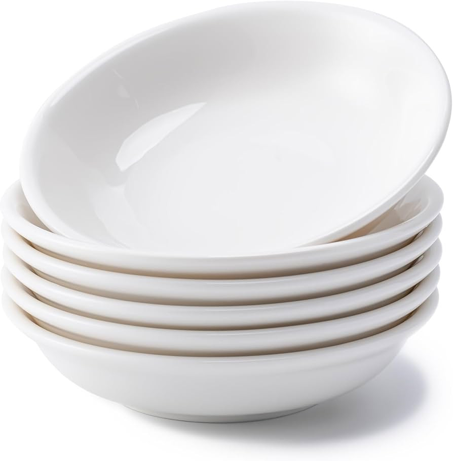 6 Pack Dip Bowls, 3 OZ Ceramic Soy Sauce Dish, White Dipping Sauce Bowls Small Dishes Serving for... | Amazon (US)