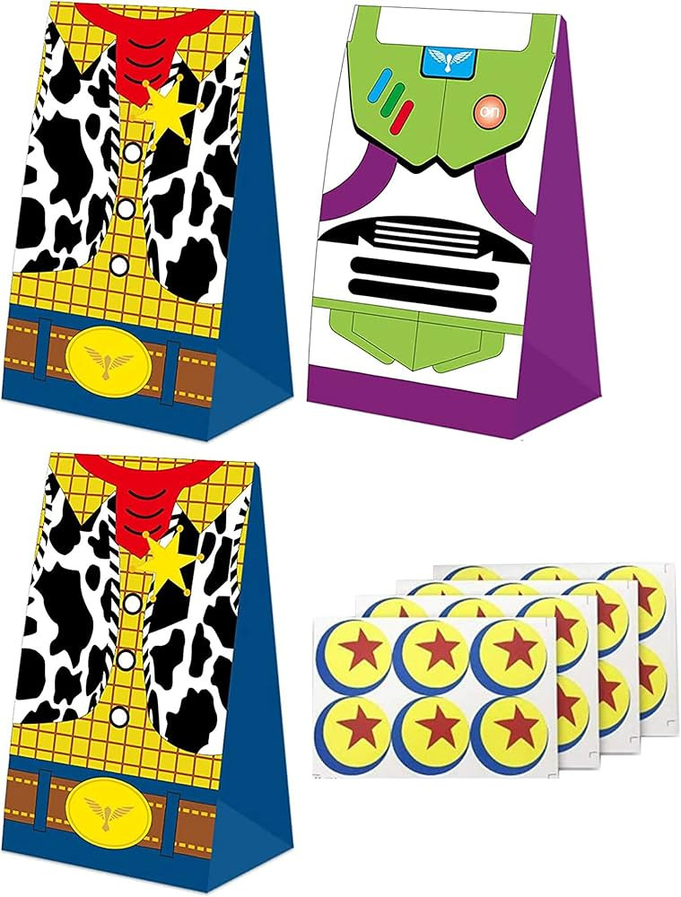 24 PCS Candy Bags for Party Supplies - Toy Inspired Story Birthday Party Decor - Goody Treat Cand... | Amazon (US)