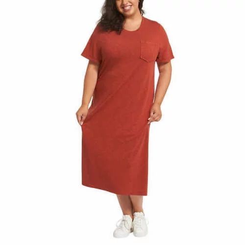 Jessica Simpson Ladies' Midi Dress (Small, Burnt Brick) | Walmart (US)