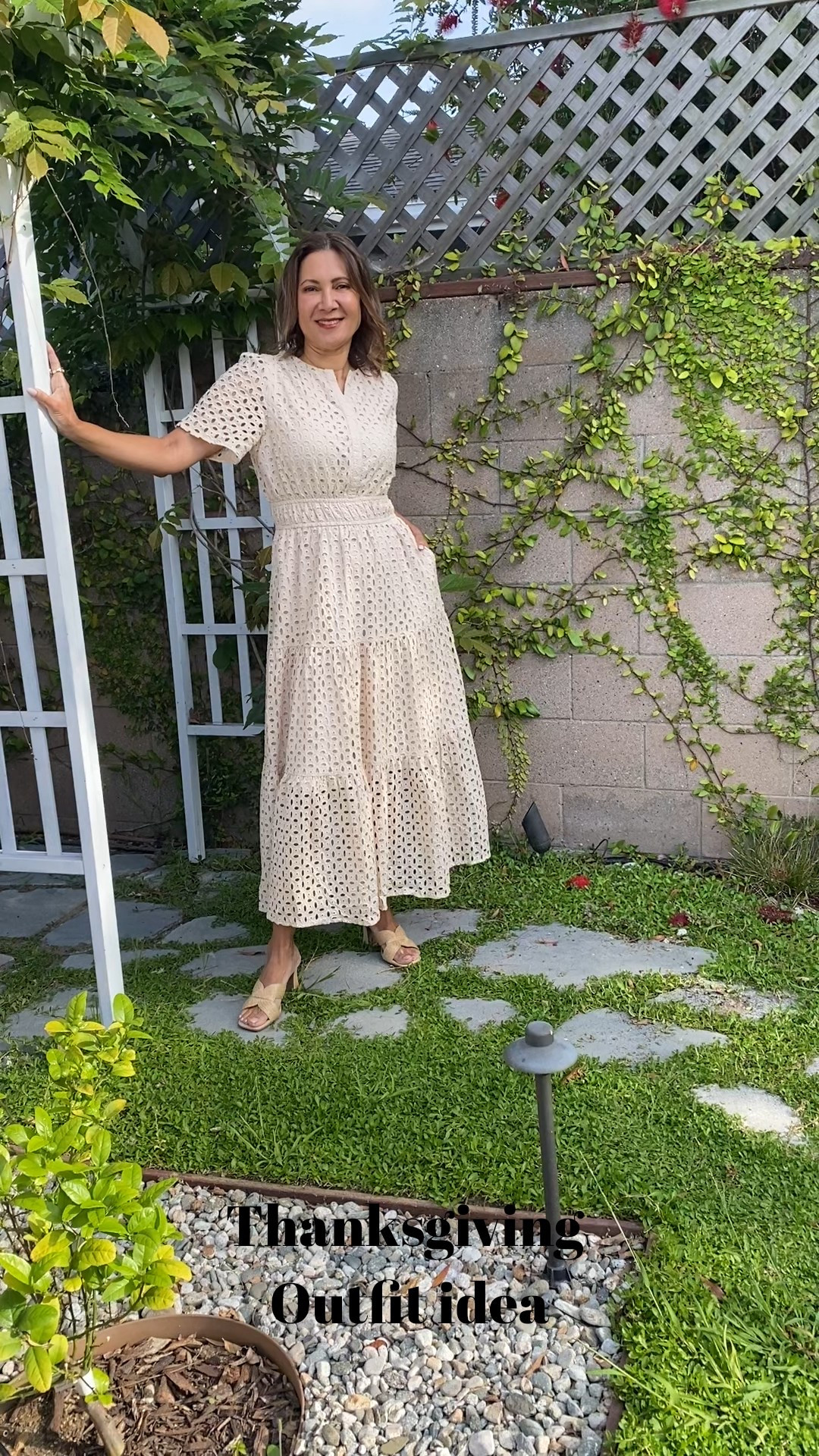 Thanksgiving Outfit Inspo for my friends who live in warm weather states like me.  This eyelet dress is fully lined and comes in some sumptuous fall colors.  It’s fully lined and arrives in just a few days.  I wore it to a fall event last week and got so many compliments. Style with sure chocolate boots and a bucket bag.  
I’m wearing apricot in size S for reference.
#LTKFindsUnder100

#LTKStyleTip #LTKOver40 #LTKSeasonal