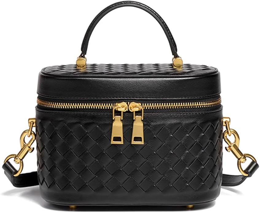 Rejolly Top-Handle Handbag for Women Woven Leather Vanity Case Designer Purse Quiet Luxury Trendy... | Amazon (US)