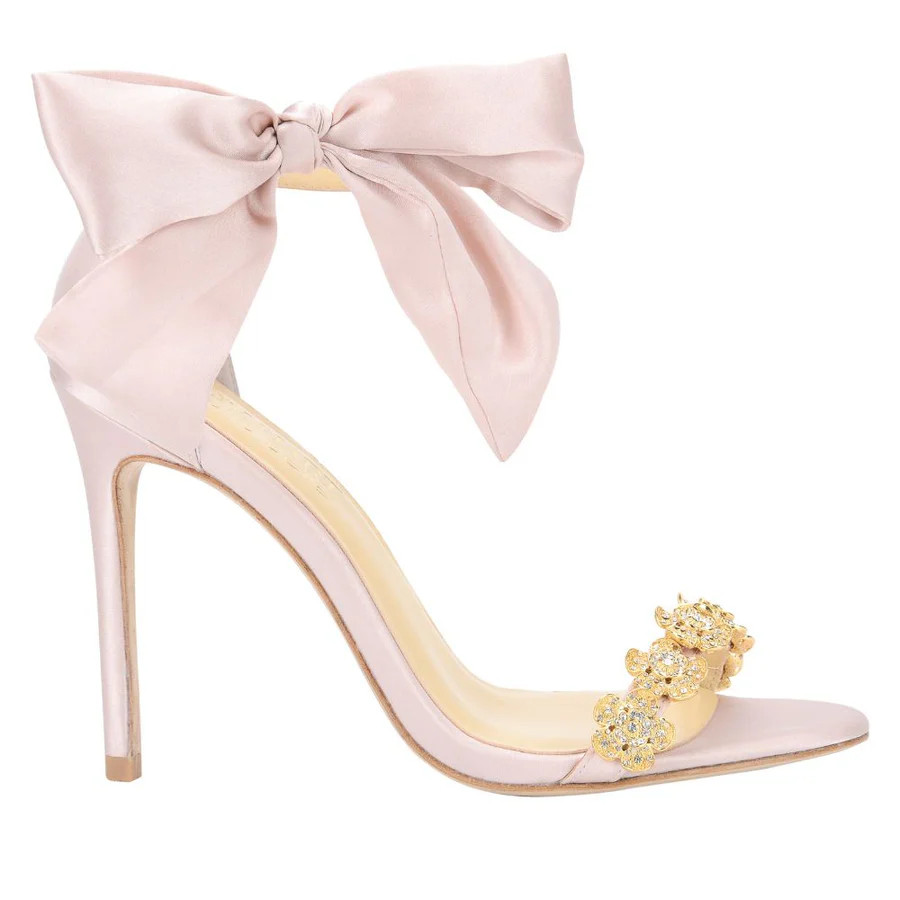 Wedding/Evening Pink Shoes With Bows | Bella Belle Shoes